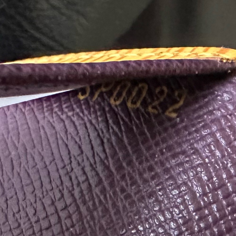 Authentic Louis Vuitton Eli Card Holder in Yellow and Purple - Picture 9 of 9